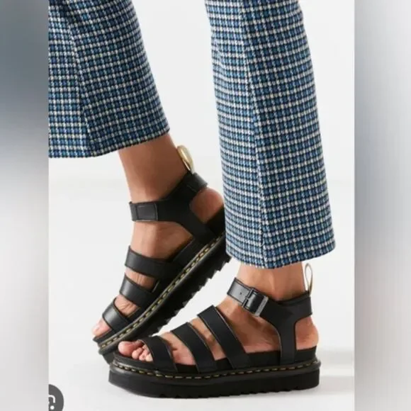 Doc Martens Black Blair Hydro Gladiator Sandals Size 8 - Picture 1 of 9